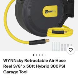 50' Retractable Compressor Hose Reel $30( New)