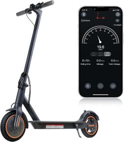 Electric Scooter, 8.5" Solid Tires, 500W Motor, Max Speed 20Mph, 17.5~19 Miles Long-Distance Battery Life, Adult Folding Commuting E Scooter, Dual Bra