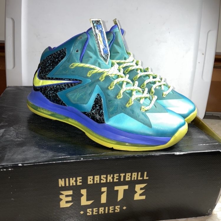 Nike Lebron 10 P.S. Elite 'Sport Turquoise' Mens Sneakers- Size 9.5