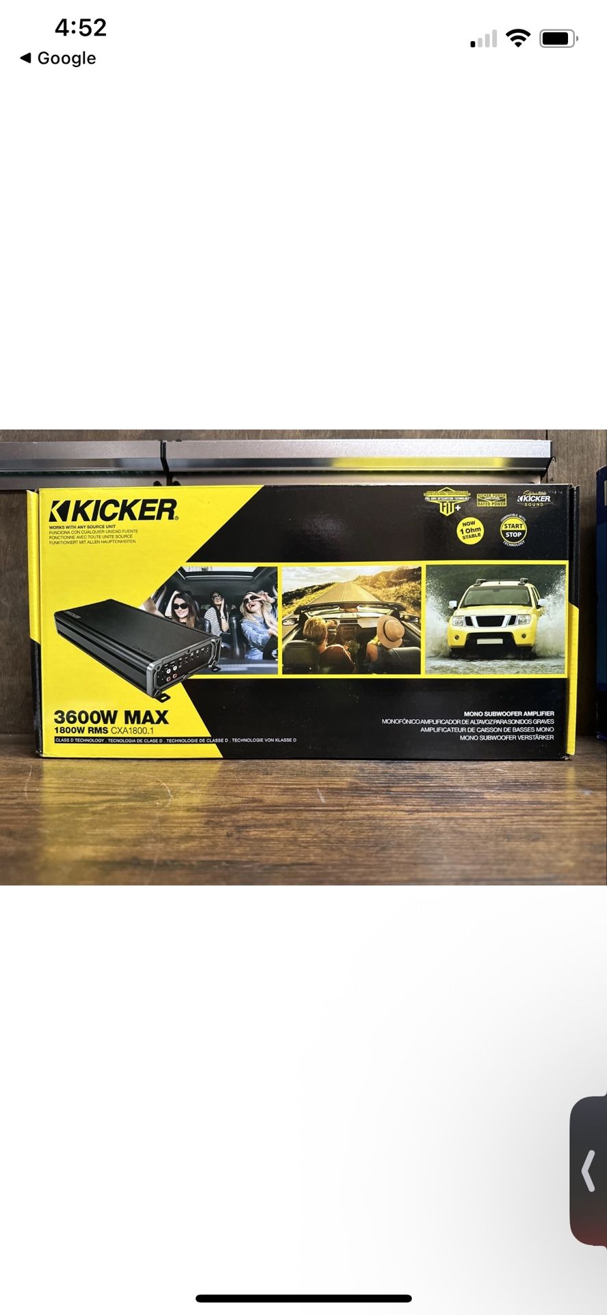 Kicker Amplifies 3600w