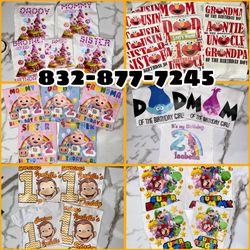 Playeras Para Cumpleaños/ Fiestas 