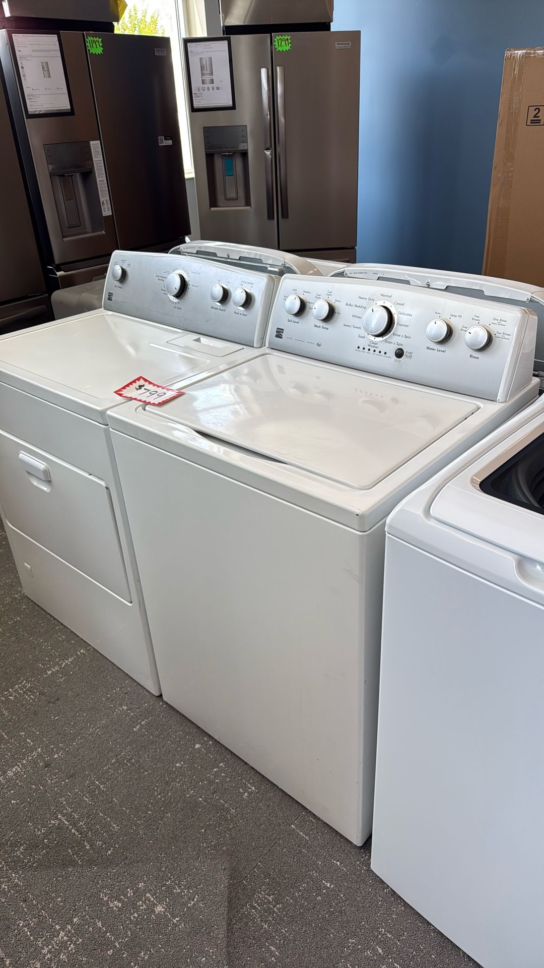 Kenmore Washer And Dryer Gas 799$ Package With 1 Year Warranty