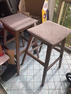 Two fair condition high stools for $10 both