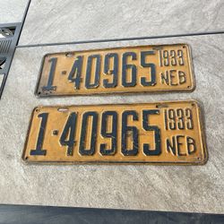 Nebraska license plates