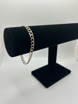 14K Solid Flat Curb Bracelet