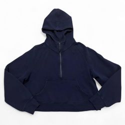 Lululemon navy blue Scuba Oversized Half-Zip Hoodie sweater