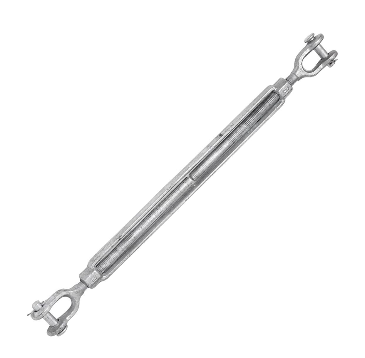 NEW! Indusco TB034IM28 Hot Dipped Galvanized Jaw & Jaw Turnbuckle, 3/4" x 18", 5,200 lbs WLL