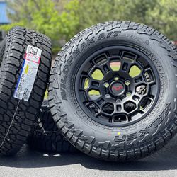 NEW 17” TRD Pro Style wheels 6x5.5 Toyota Tacoma 4Runner Rims A/T Falken Tires FJ Cruiser Tundra Sequoia