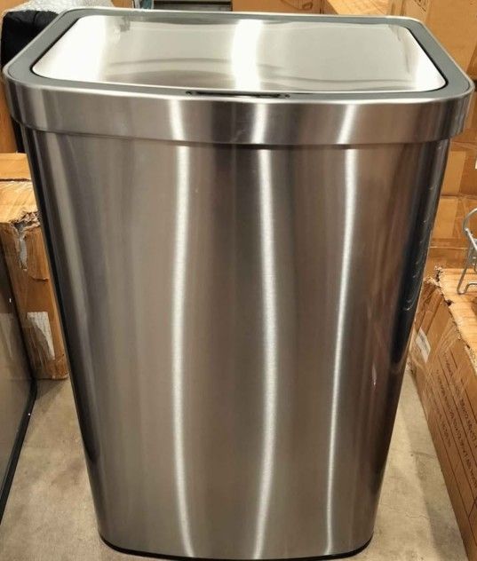 Automatic trash can/ stainless steel/ 13 gallons/ new open box / see description👍👍