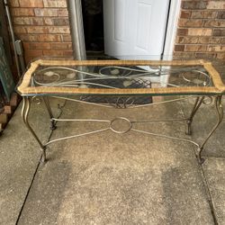Glass console table