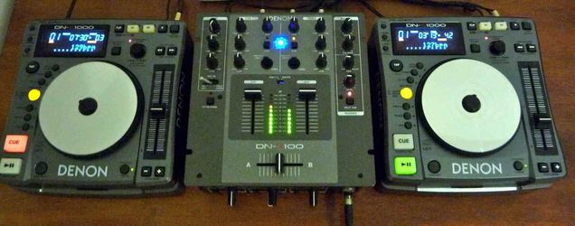 Denon DJ equipment.