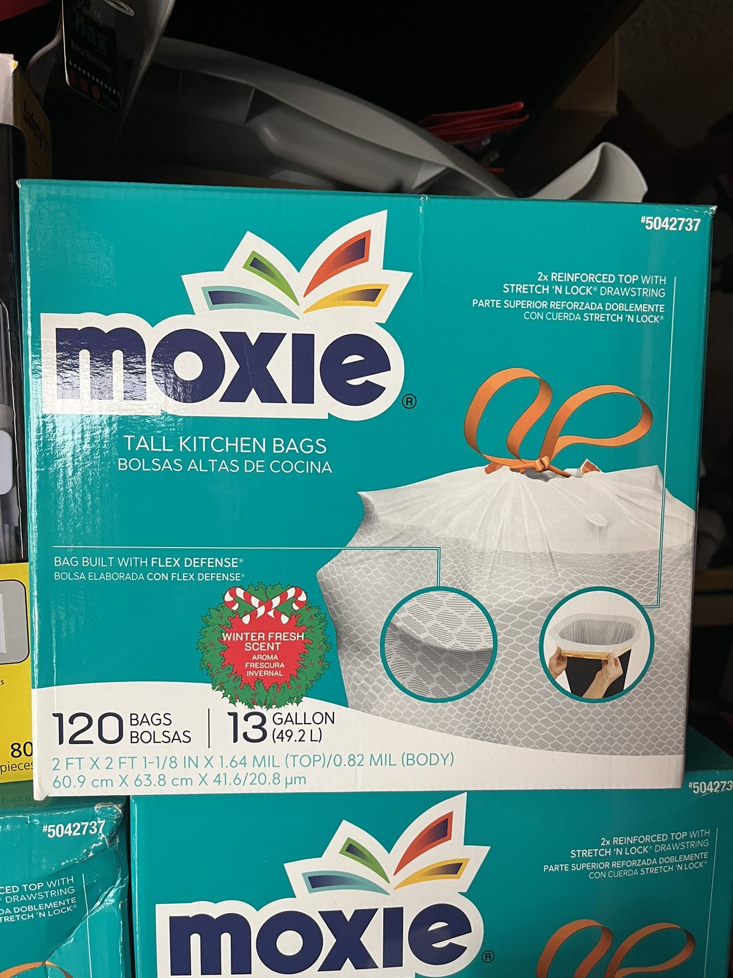Moxie Trash Bags For Kitchen 120 Bags 13 Gallon