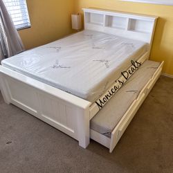 Solid Wood Full/Twin Trundle + Foam Mattresses $760