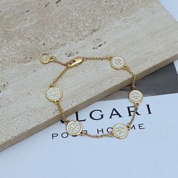 Tory Burch Bracelet White And  Gold 