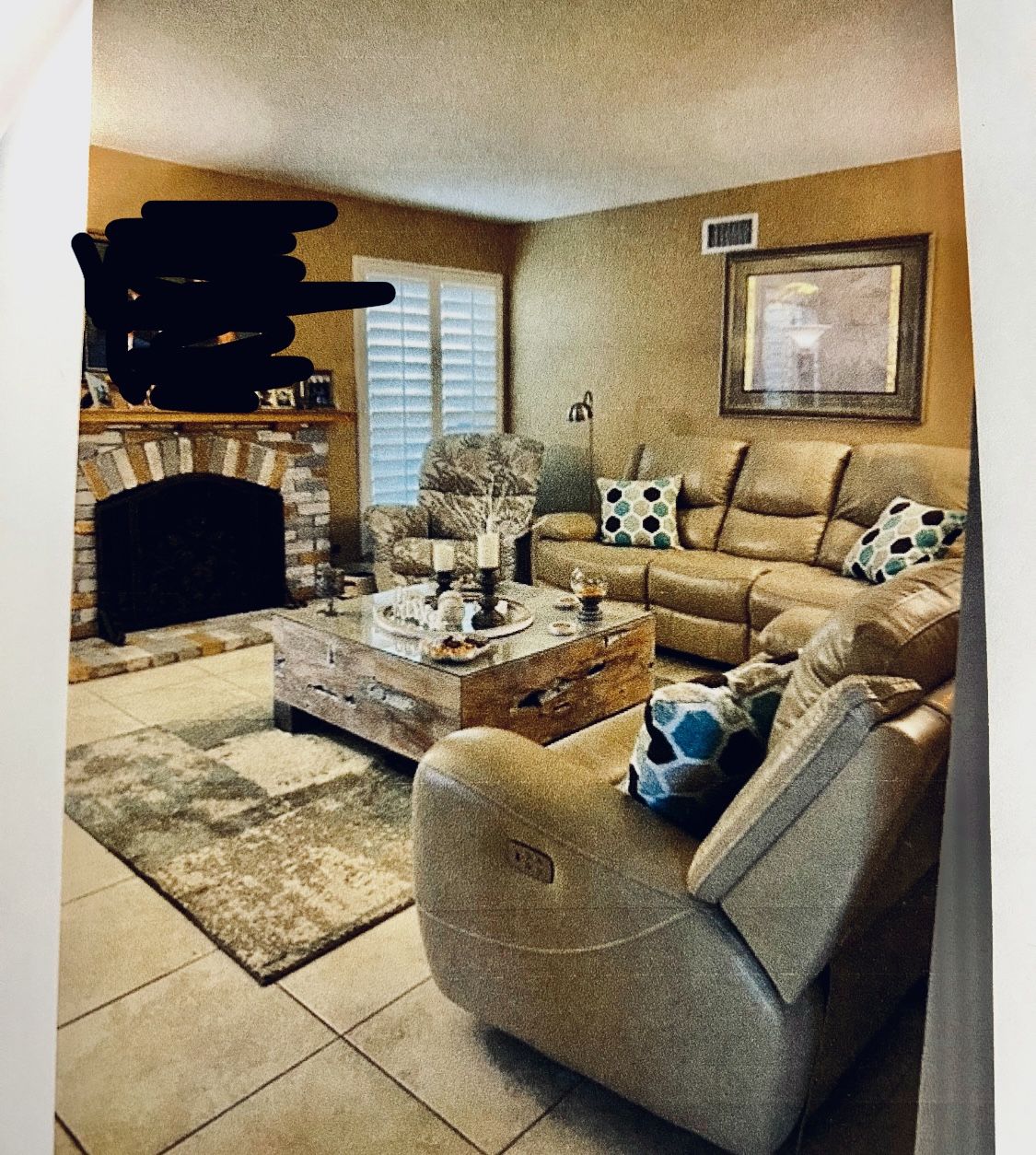 Leather Reclining Sofa & Loveseat
