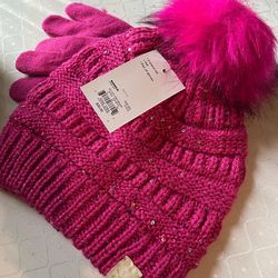 Brand new 2-pc baby hat and gloves