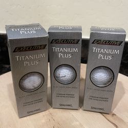 Executive Titanium Plus Spalding Golf Balls Pkg of 3