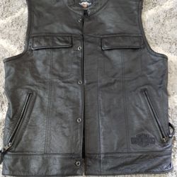 Harley Davidson XL Genuine Leather Vest 