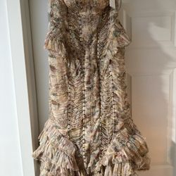 Zimmermann Rebellion Floral Silk Midi Dress 
