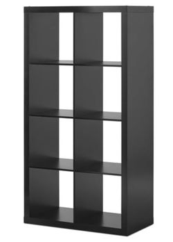 Black 8-Cube Storage Shelving Unit