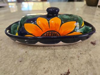 Talavera Hand-made butter dish