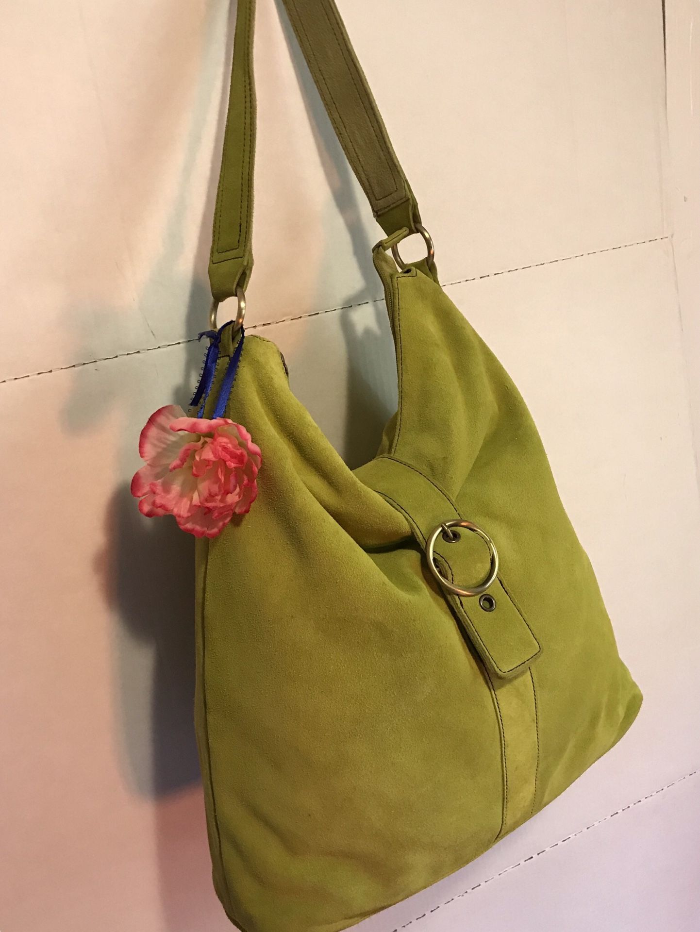 Ginger Michelle Hobo Handbag! New olive Green 16x18 Huge!