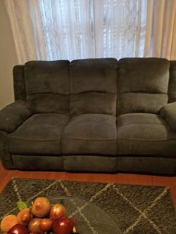 Charcoal gray sofa recliner
