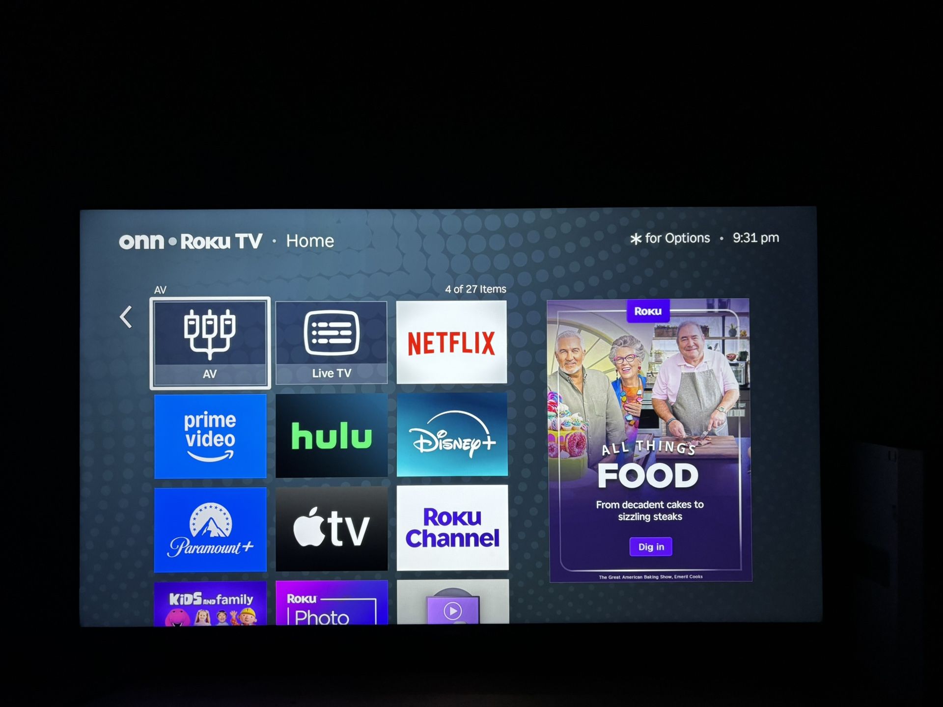 onn 50” Class 4K UHD (2160P) LED Roku Smart Television