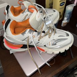 Balenciaga White And Orange Led 