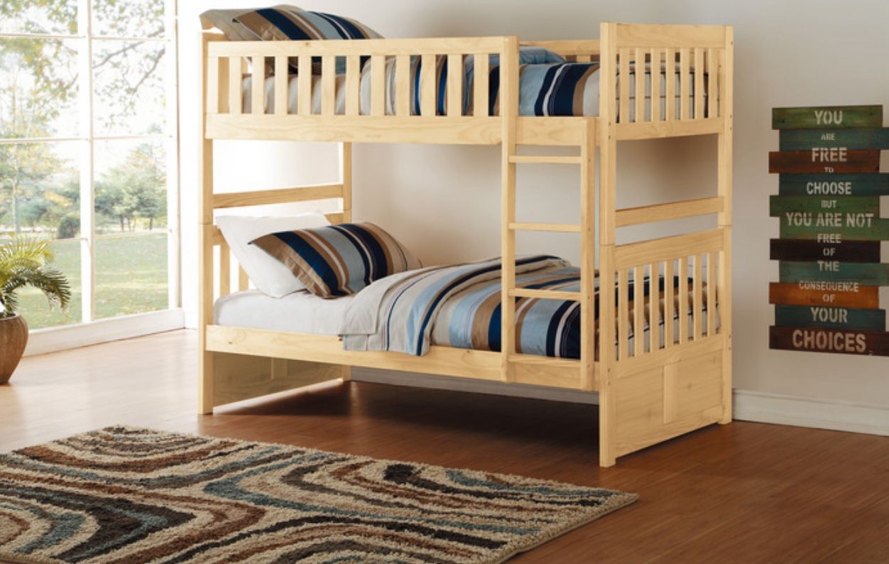Twin Over Twin Bunk Bed With Mattresses No Credit Needed $10 Down