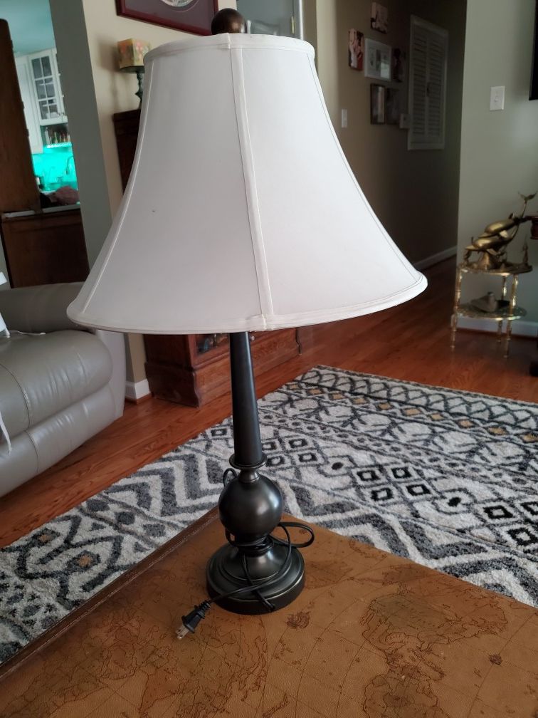 28 inch metal lamp with shade