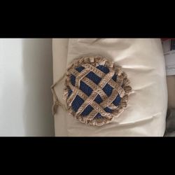 Cottage core blueberry pie crochet purse