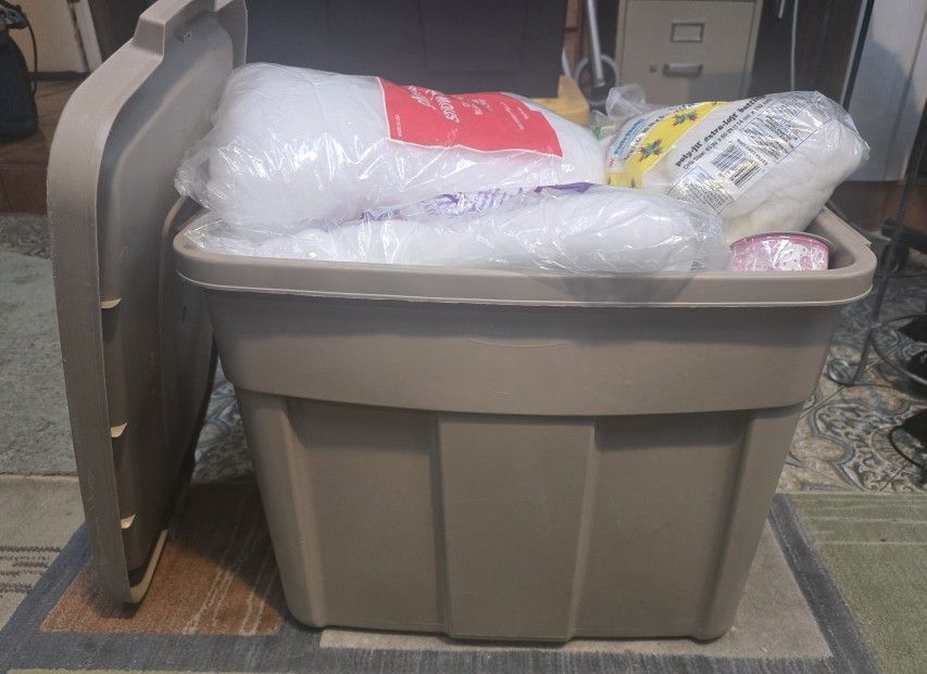 Large Bin Of Craft Supplies