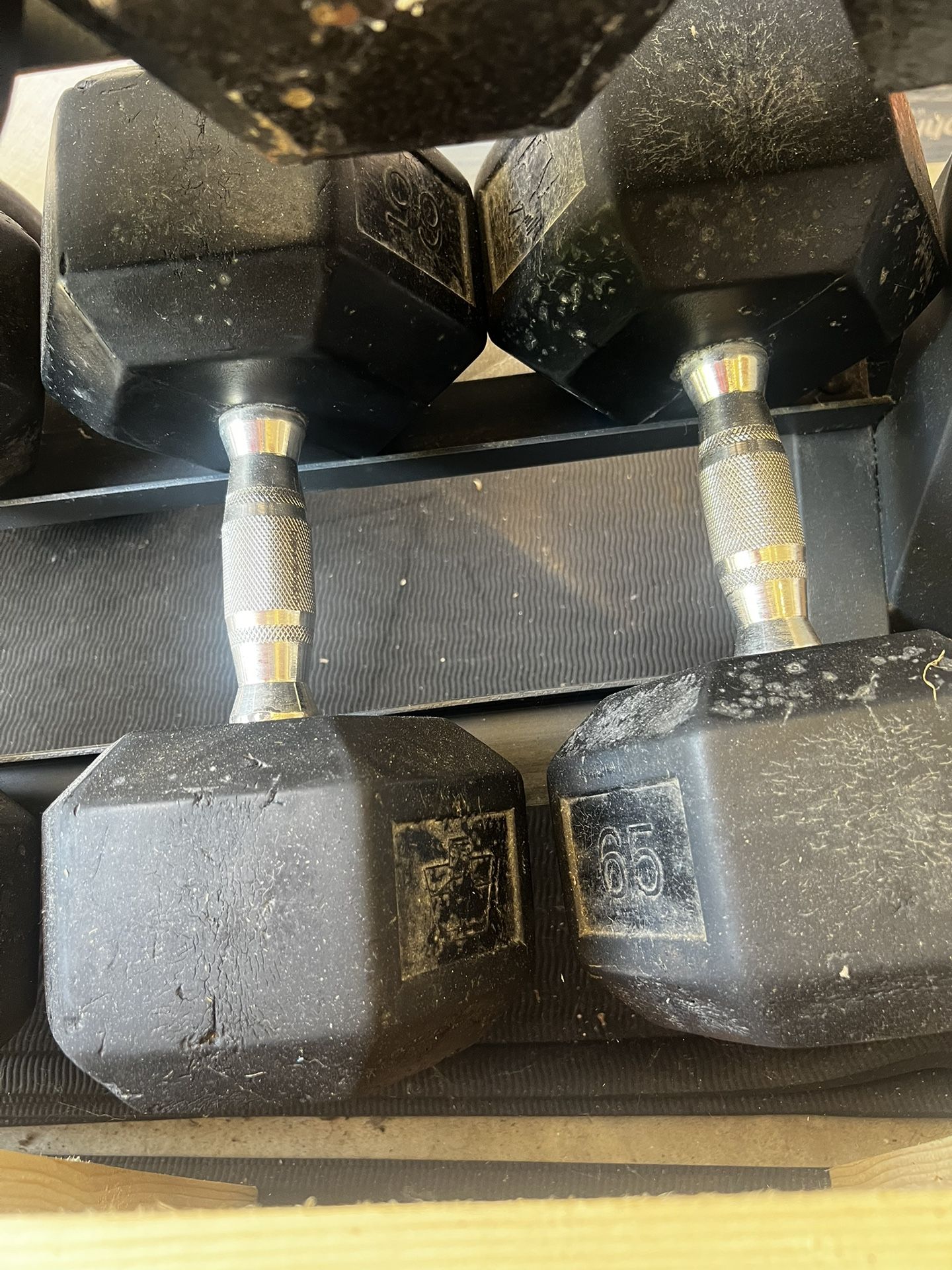 65 Lb Dumbbells (pair)