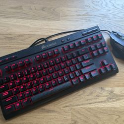 PC Game Setup Corsair Mechanical Keyboard And Logitech Mouse 