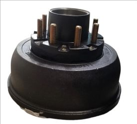 Aftermarket Lippert Style Hub and Drum 8 x 6.5 5/8 Stud 10K GD Short Fits 4" Oil Cap 21-36 - Short Spindle Post-2021 Same as 791399 Trailer Axle
