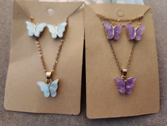 Butterfly Necklace And Earring