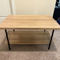 Wood And Metal Coffee Table