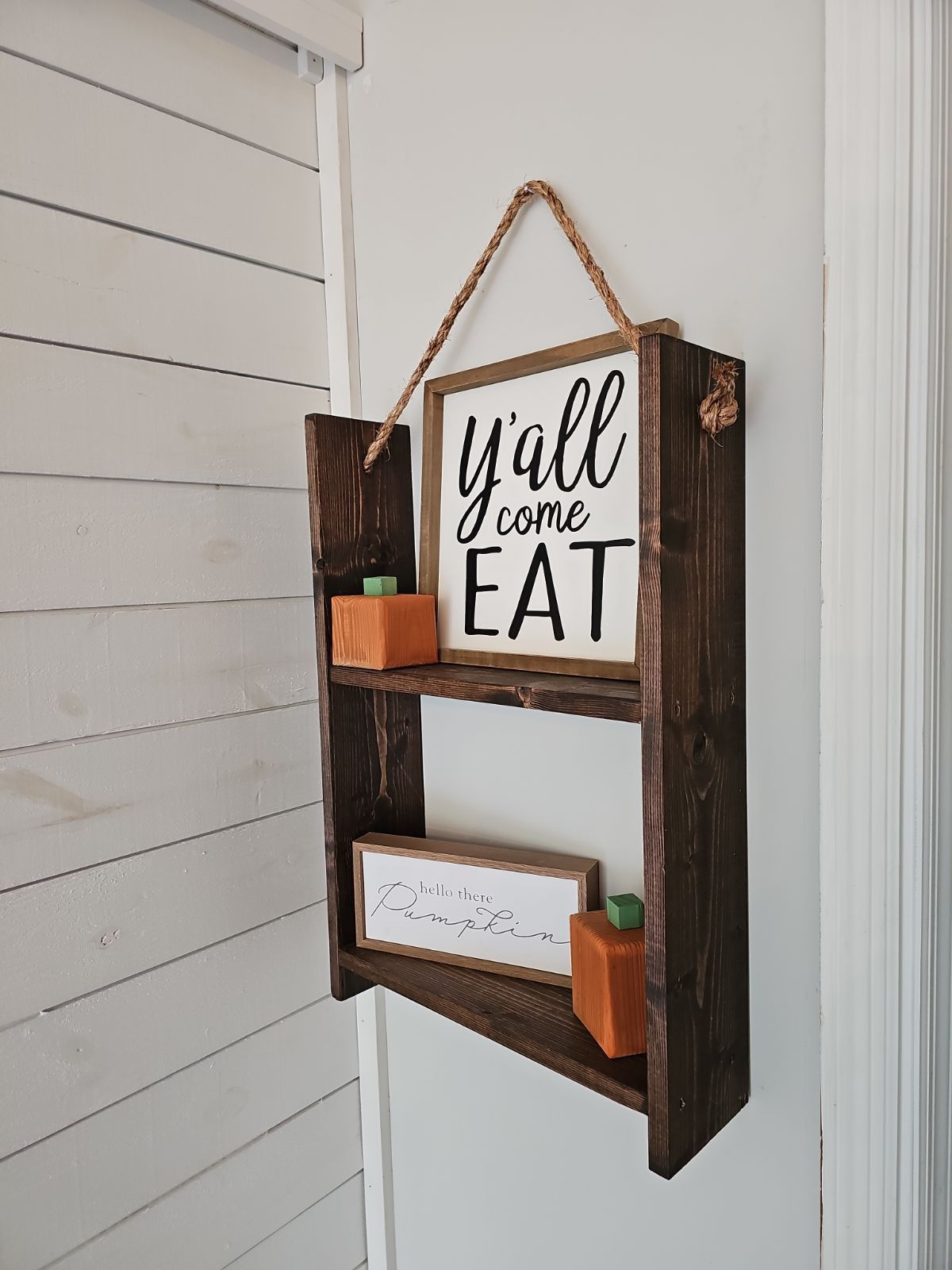 Wooden Rope Shelf