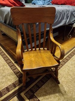 Child's wooden highchair