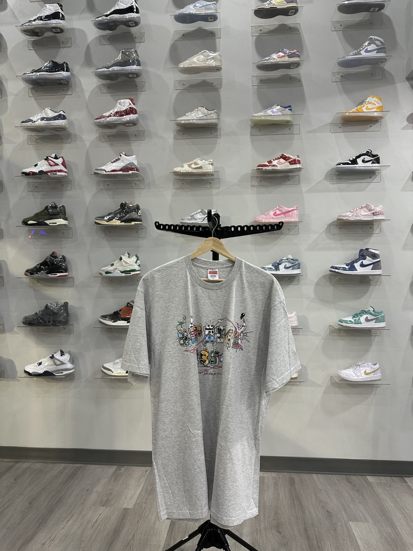 Brand New Supreme Varsity Tee Ash Grey Size XL