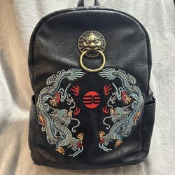 Chinese Dragon Embroidered Backpack | Unique Design 