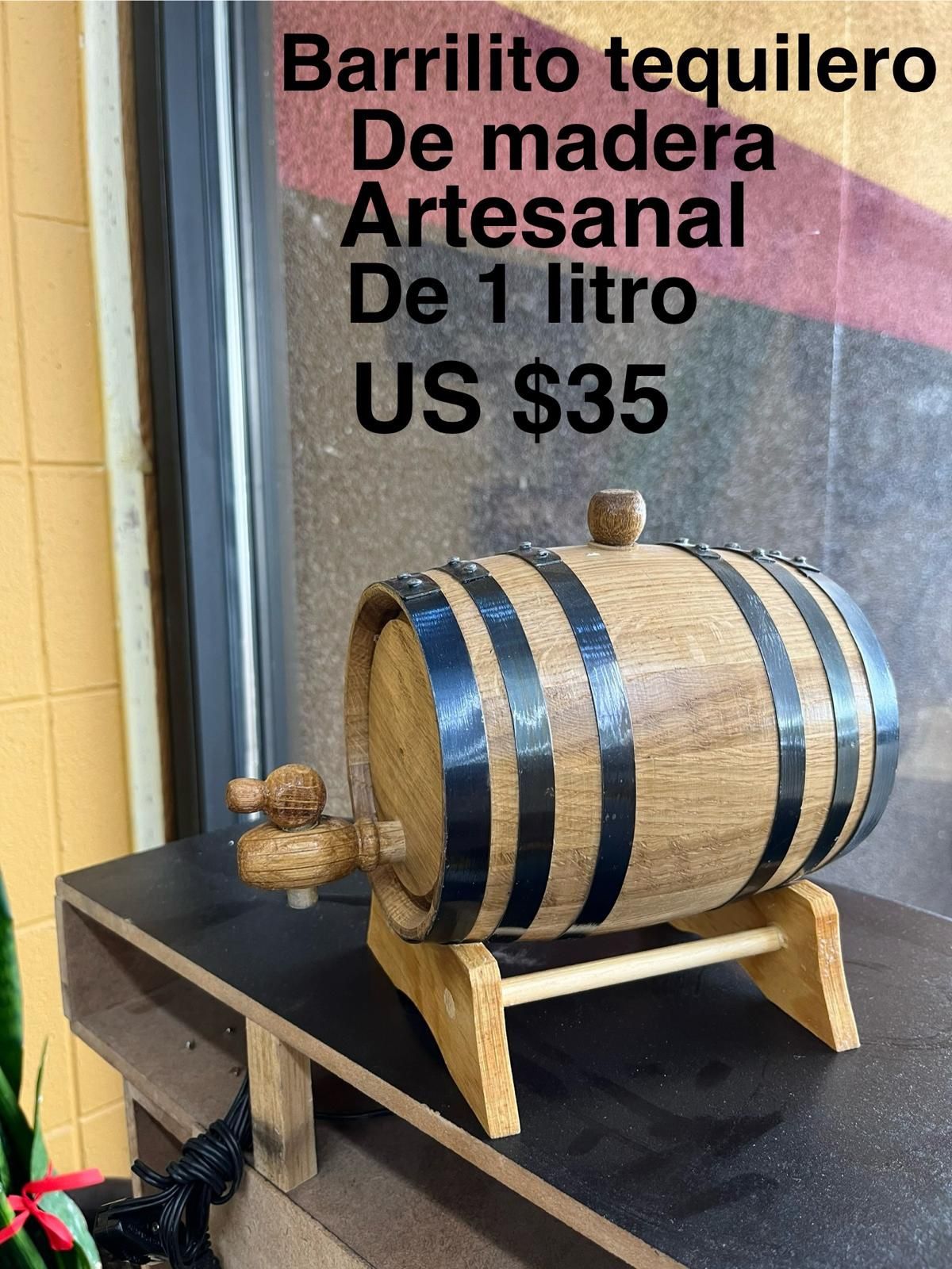 Barrilitos Artesanales Para Bebidas De Madera 1 Litro