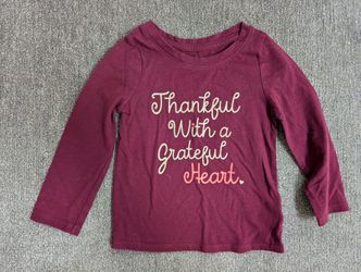 Cat & Jack Unisex Baby Long Sleeve Thanksgiving Tee Size 18 Months NWOT 