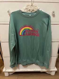 Aqua Reading Rainbow Sweatshirt