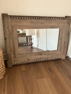Unique wooden mirror
