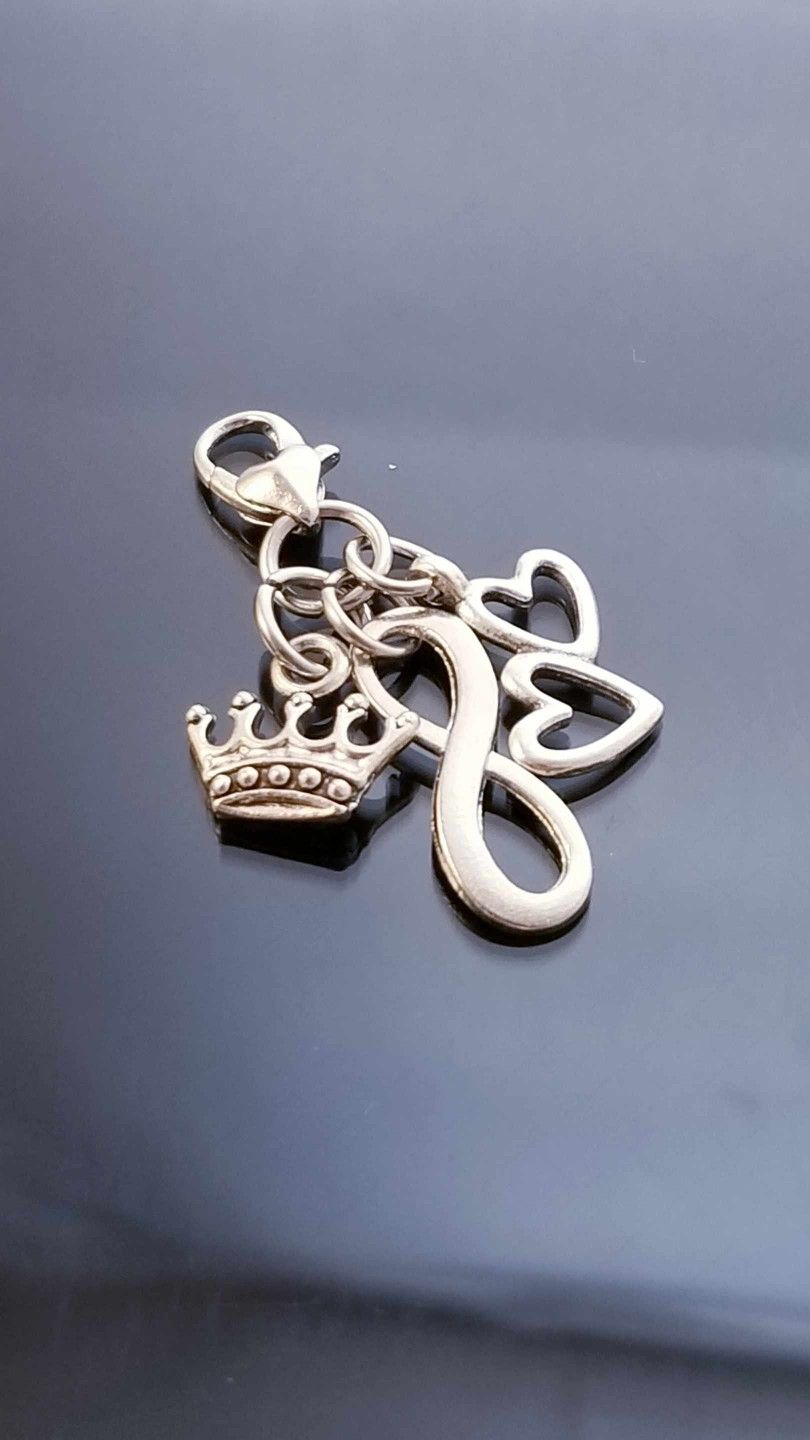Heart Link Charm /Forever Infinity Charm/ Clip-on Charms /European Beads