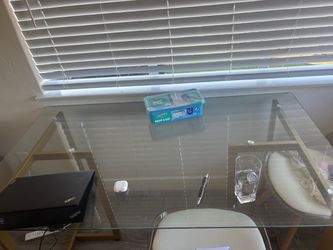 Glass table and chairs
