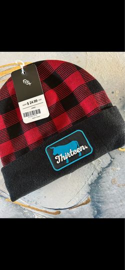 New! Thirteen plaid beanie
