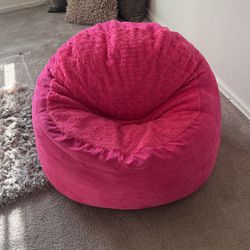 Pink Kids Bean Bag Chair 